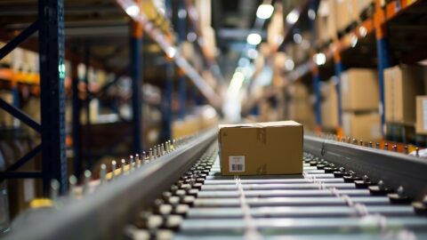 Supply chain management and logistics warehouse