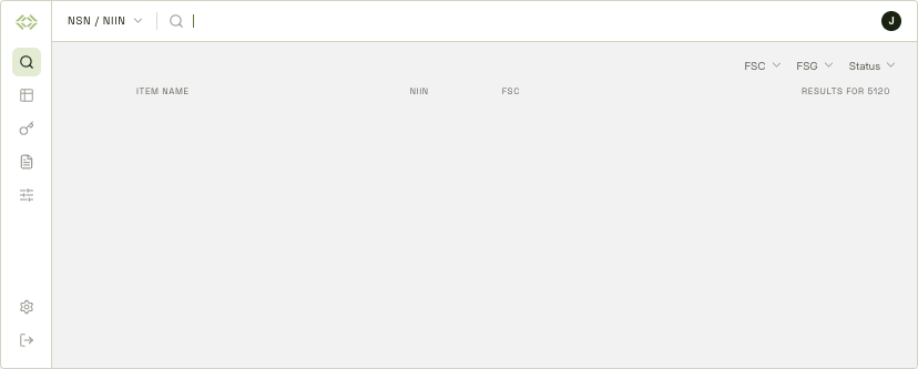 Searching items by NSN in the OpenFLIS Search Tool